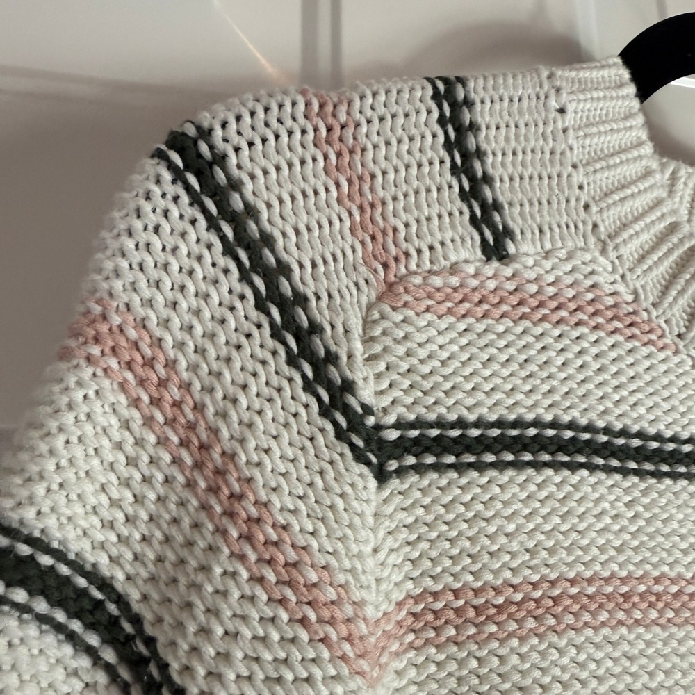 Madewell Coastal Grandma Striped Knit Sweater‎ Crewneck Long Sleeve Cotton Small - Picture 5 of 8